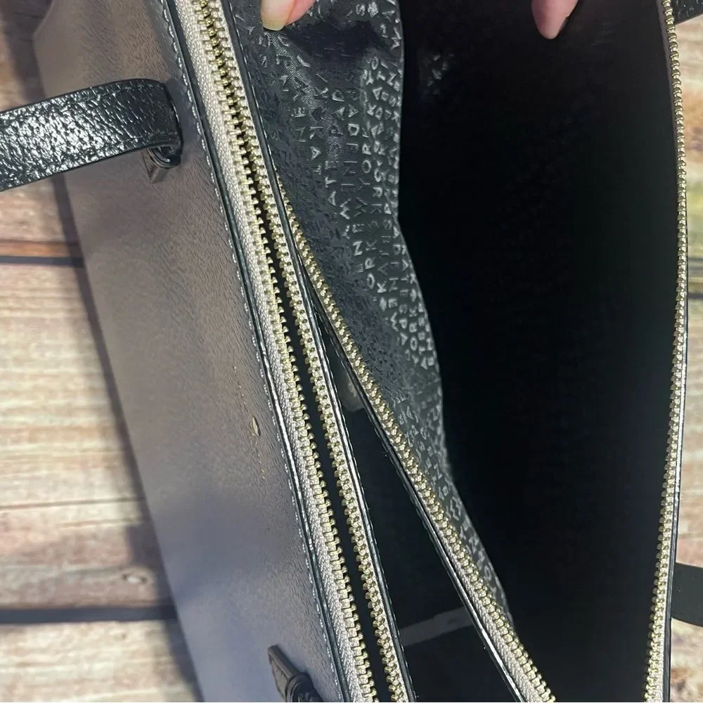 KATE SPADE Grand Street Colorblock Lydia hand bag tote bag tan black